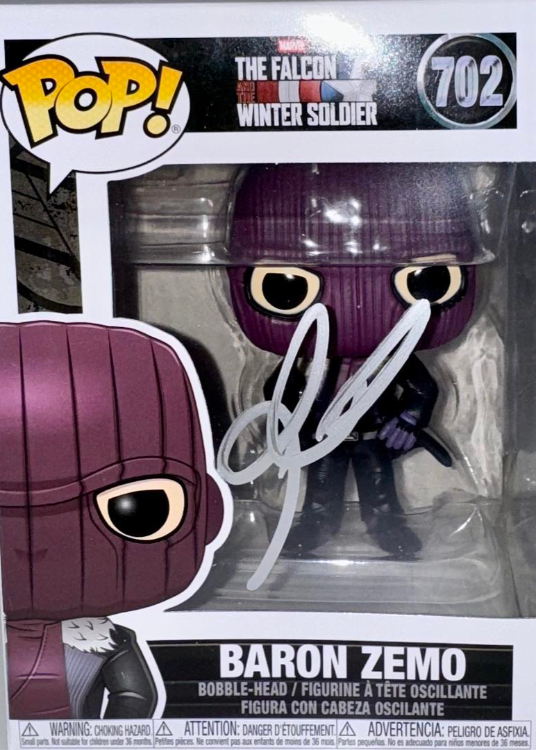 Daniel Bruhl Signed Funko Pop #702 "Baron Zemo" (Falcon & The Winter Soldier) - Beckett COA #02